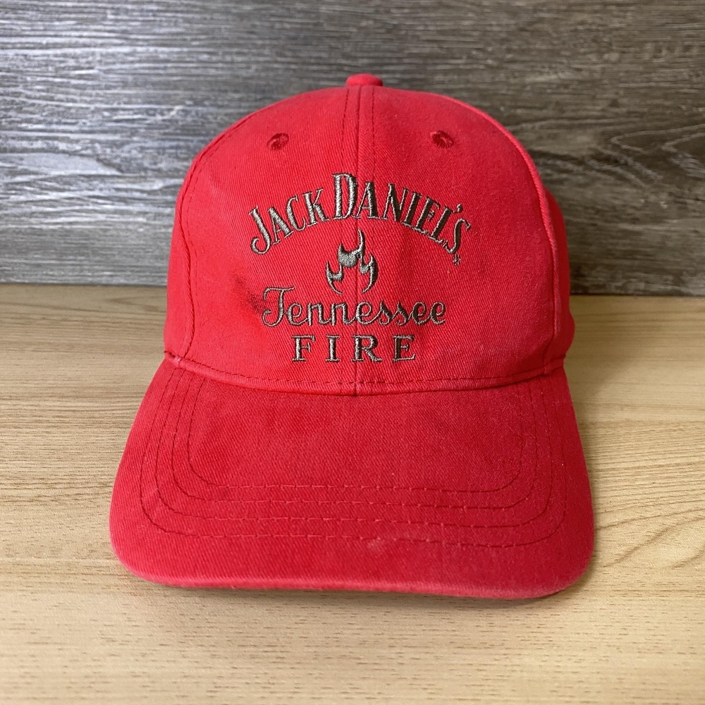 Jack Daniels Hat Cap Strap Back Tennessee Fire Embroidered Promo Mens One Size